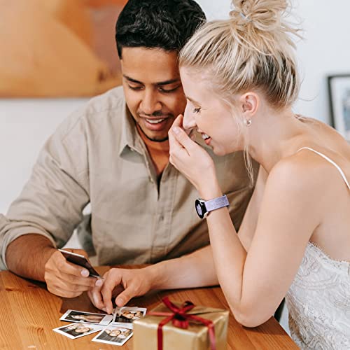 Snblk Compatible With Galaxy Watch 3 Band 41Mm Women Men, 20Mm Strap For Galaxy Watch 5 40Mm 44Mm/Watch 5 Pro 45Mm/Galaxy Watch 42Mm/Active 2 40Mm 44Mm/Watch 4 Classic 46Mm 42Mm, Lavender Grey #TOP6