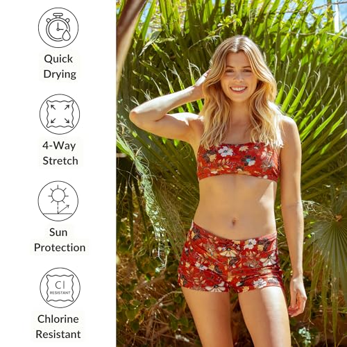 Image of Sporti Swimsuits Bikini Tops for Women, Double Cross & Round Neckline, Swim Top Bathing Suits, Women Bralette Swim Top