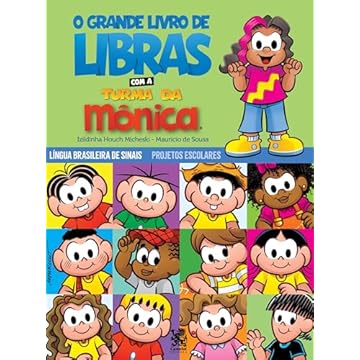 Capa do livro O Grande Livro de Libras com a Turma da Mônica