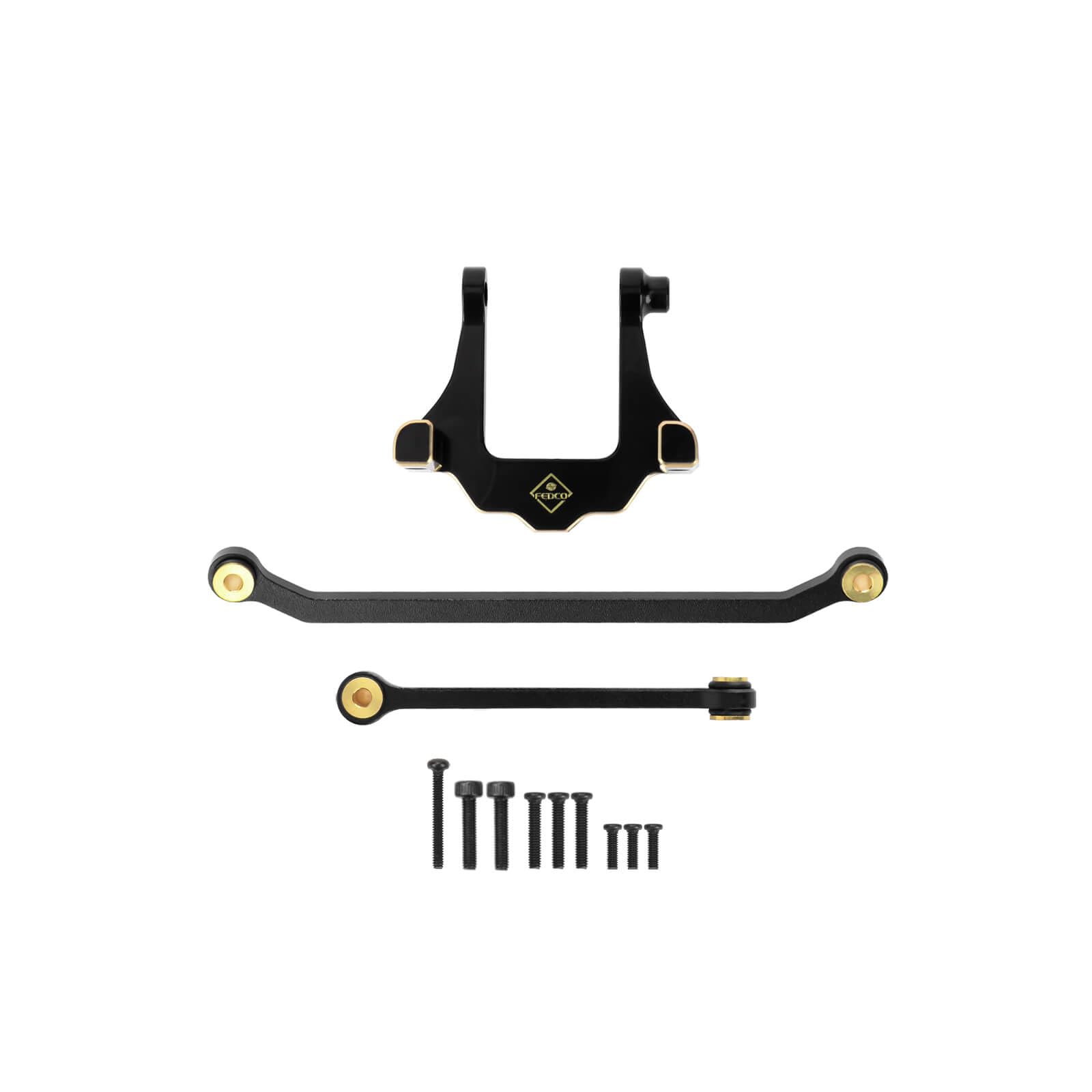FEDCO Redcat Ascent 18 Brass Servo Mount with Steering Links for Redcat Ascent 18 Upgrade Parts 1/18 RC Crawler