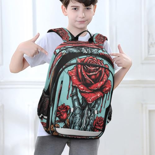 Sac à dos crâne rose rouge : la solution pour l'école et voyager