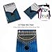 Moozica 17 Keys Kalimba, Mahogany Tone Wood 17 Keys Marimba Thumb Piano Musical Gift (Blue)