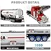 Risopen Tanker Semi Truck Toy, 1/50 Scale Kenworth W900 Diecast Model Trucks, Metal Semi Truck and Trailer Gifts for Boys Adult Model Car Collector