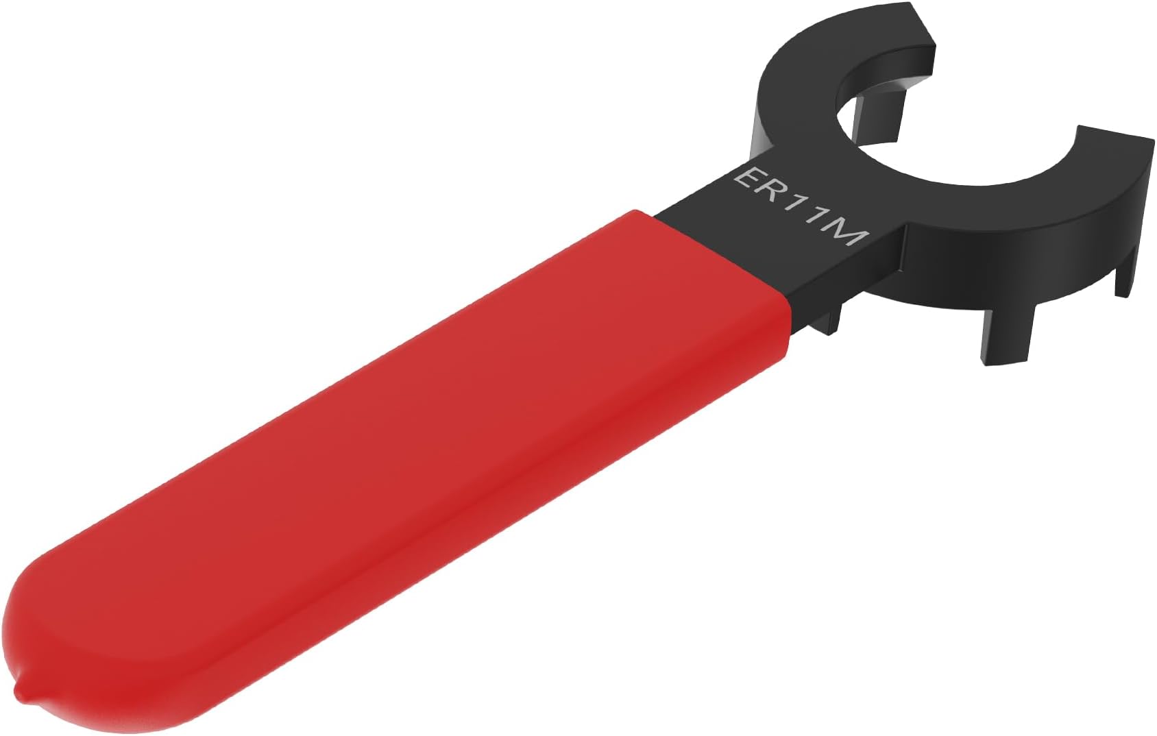 M Type Spanner,ER11-M Wrench for ER11 Collet Chuck Clamping Nut with Red Non-slip Handle,cnc er wrench