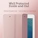 ESR Yippee Premium Trifold Case for iPad Pro 9.7, Slim Fit Smart Case with Rubberized Back Cover Auto Wake Sleep Function for Apple iPad Pro 9.7 inch 2016 Release (Rose Gold)