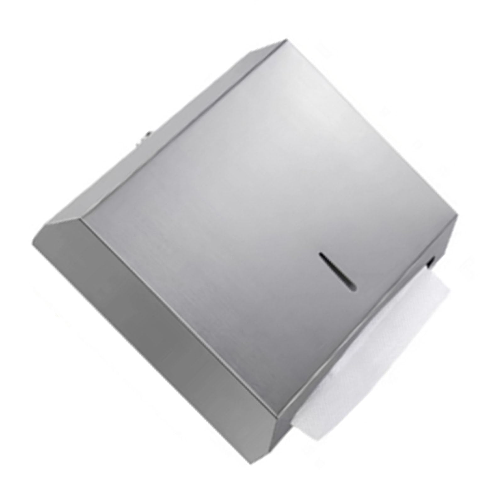 Hidyliu Dispenser di Fazzoletti in Acciaio Inossidabile a Parete con Design con Serratura per Bagno, Acciaio Inossidabile 304 Antiruggine e Impermeabile, 11,0x3,9x10,4 Pollici