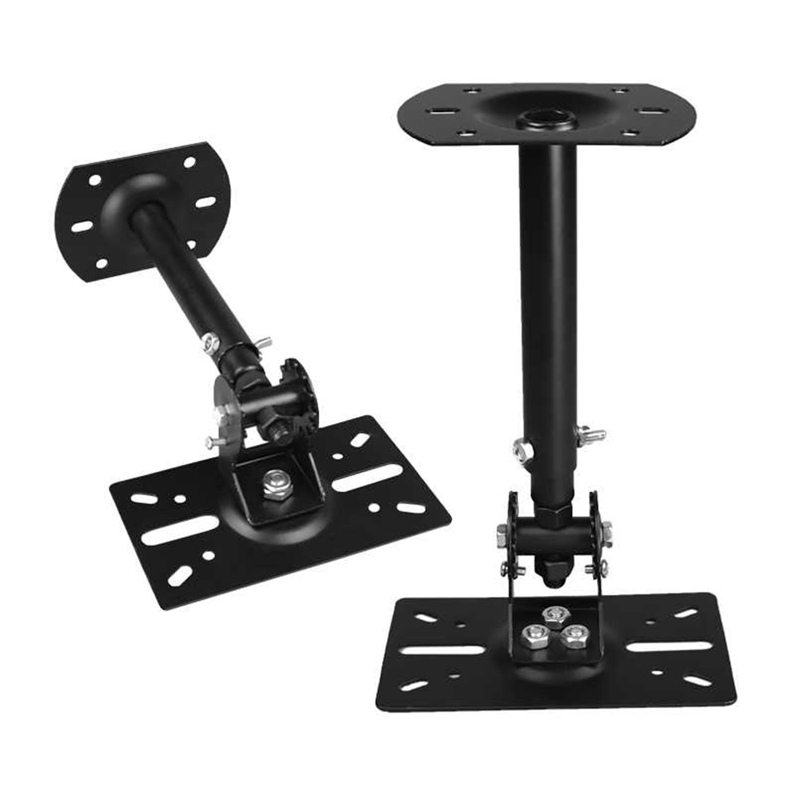 GUODDM 2PCS Speaker Wall Mount Bracket, Speaker Holder For Home Theater, Extended Telescopic Rocker Swivel Adjustable, Load Up To 45kg, Hanging/Suspending