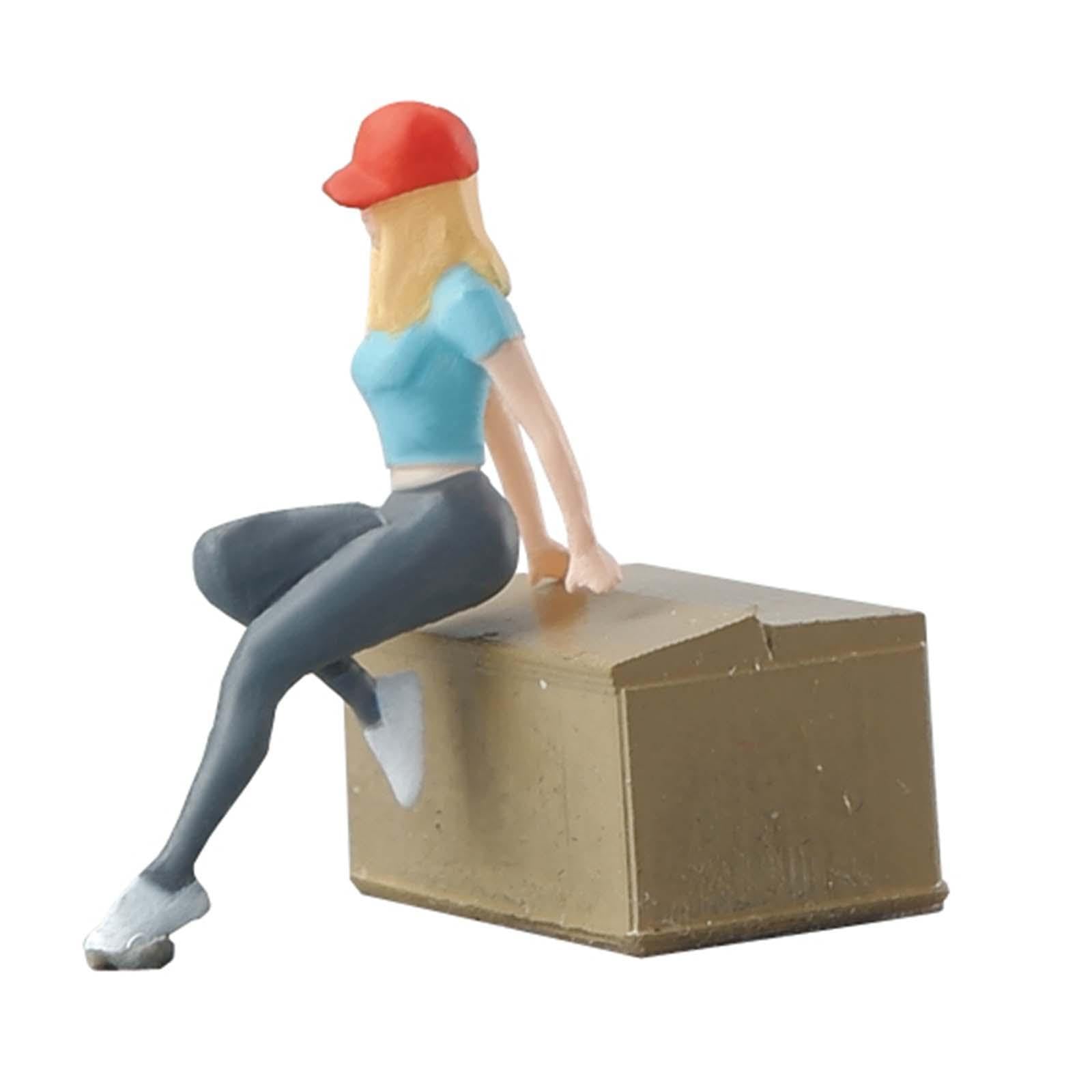 Set Miniature Scenario Con Bambina E Birra Per Auto Modellismo - Scale 1/64 1/87 1/43 1/18 1/24