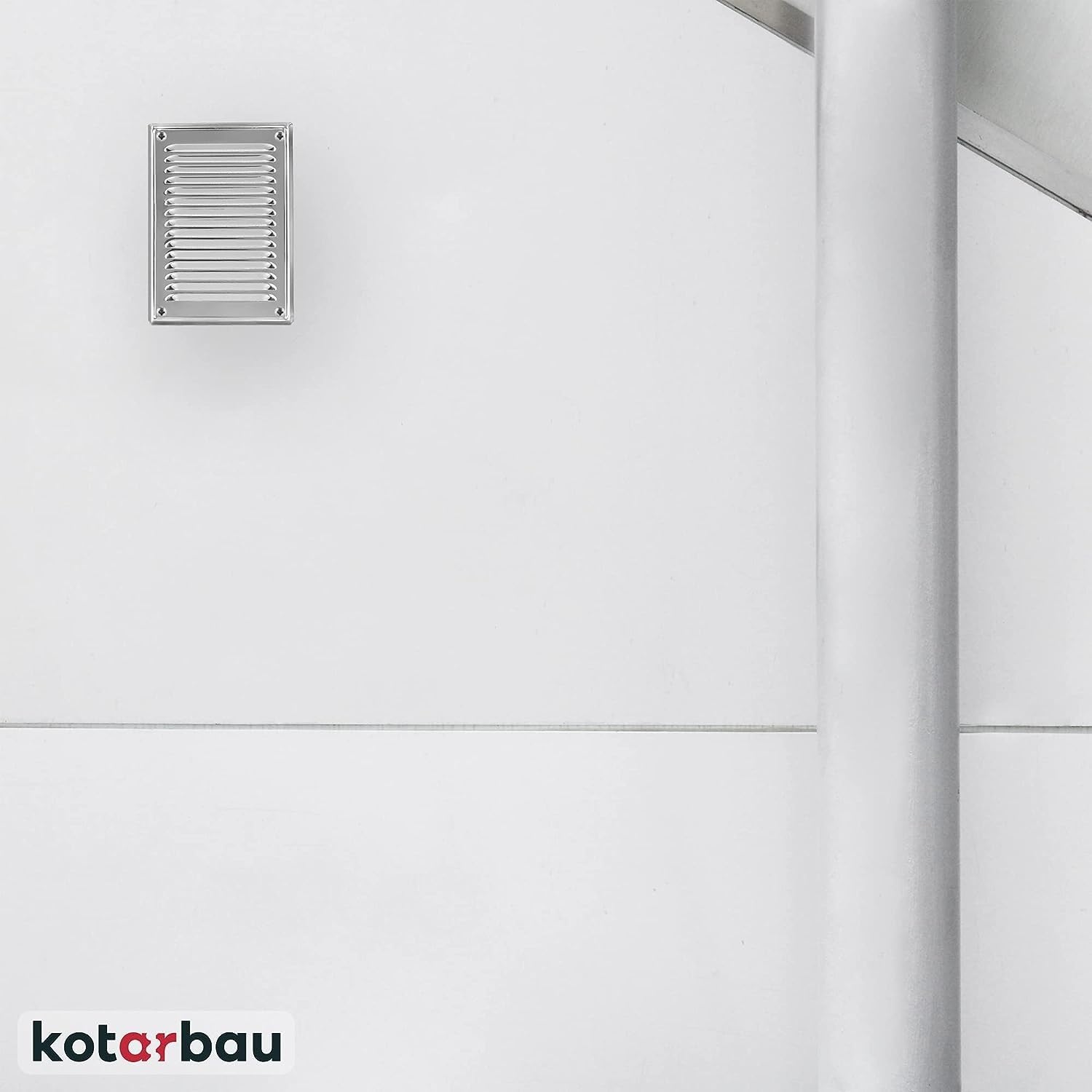 KOTARBAU® Griglia Aerazione Quadrata - Acciaio Inox - 16.5x23 cm - Argento - Griglia Ventilazione - con Rete Anti Insetti - Resistente Alla Corrosione