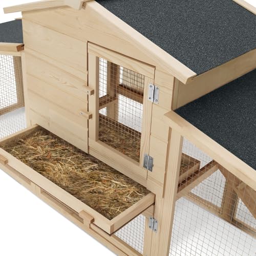 Probache, Pollaio VIP con doppia gabbia XXL in legno - immagine 7