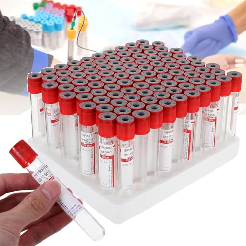Tubos desechables de extracción de sangre al vacío con tapones de rosca para recolección de muestras de laboratorio