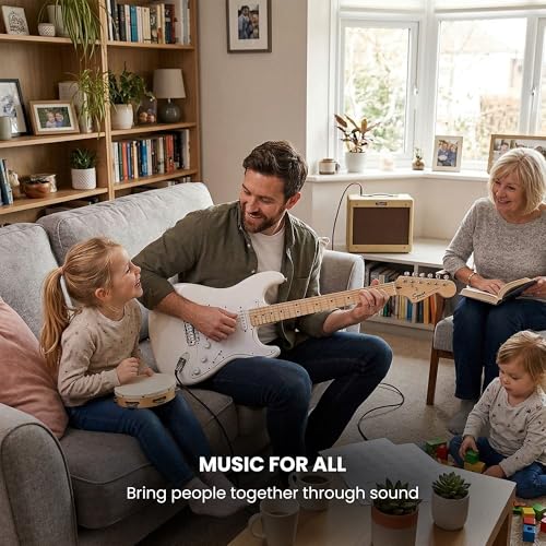 Image of Fender Squier Sonic Stratocaster HT - Arctic White Bundle with Frontman 10G Amp, Instrument Cable, Tuner, Strap, Picks, and Austin Bazaar Instructional DVD