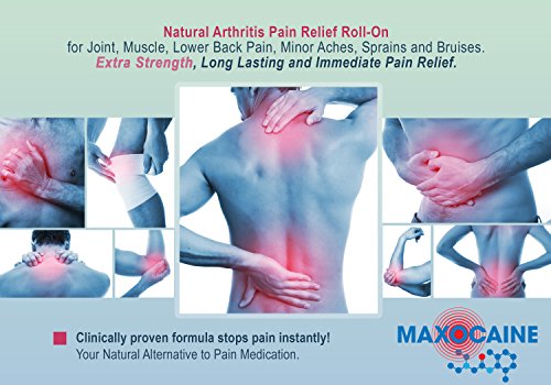 Maxocaine 4% Lidocaine Roll On Plus 1% Menthol. Max Strength Instant Pain Relief & Powerful Tattoo Numbing Liquid Cream. Topical Anesthetic Gel Numbs Away Arthritis, Muscle Sprain Joint & Back Pain #TOP2