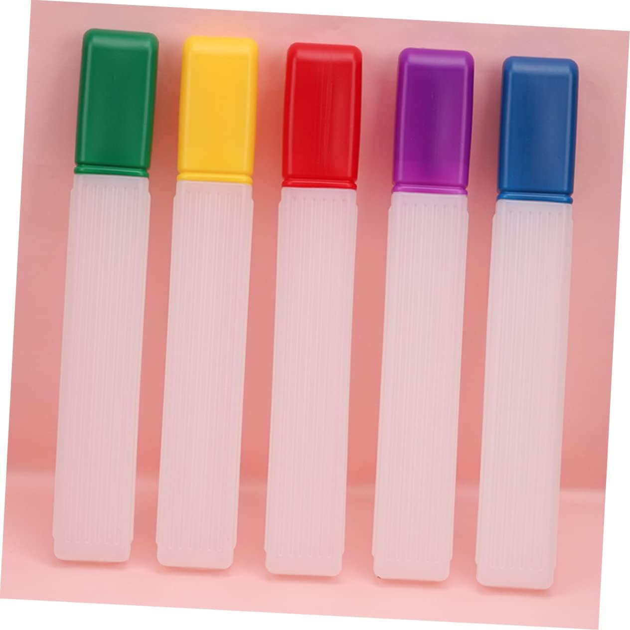 KALLORY 5pcs Plastic Sewing Needle Holder Tube Knitting Needle Case for Storing Sewing Tools Toothpicks and Accessories