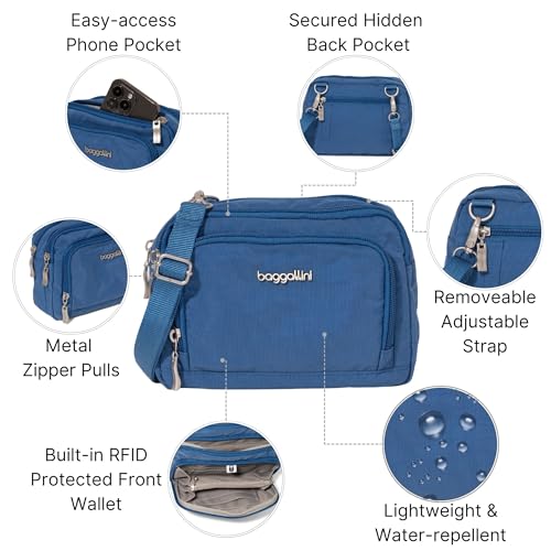 Image of Baggallini Triple Zip with Front Wallet /Trifecta RFID Wallet Crossbody