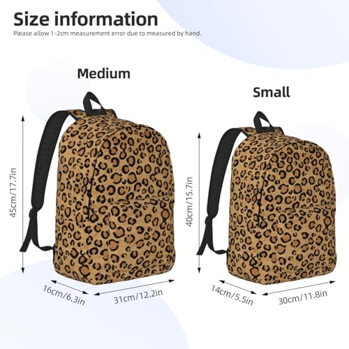 Sacs à dos décontractés en toile léopard avec finitions renforcées - 4