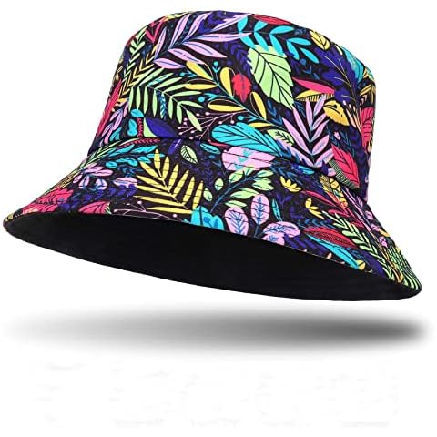 Digitek Women Bucket Hats - Summer Fruit Print Fisherman Hat Unisex Reversible Foldable Cotton Bucket Hat Travel Beach Sun Hats for Womens Cover