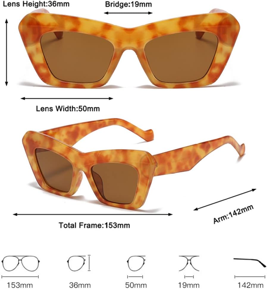 Cat Eye Sunglasses Women Fashion Design Retro Sun Glasses Female Vintage Square Lady