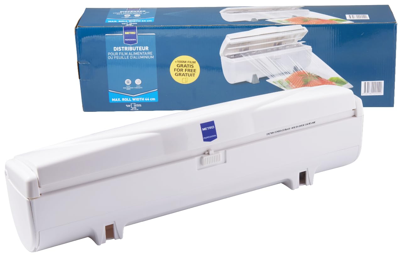 METRO Professional Distributeur de film étirable, 44 cm, blanc