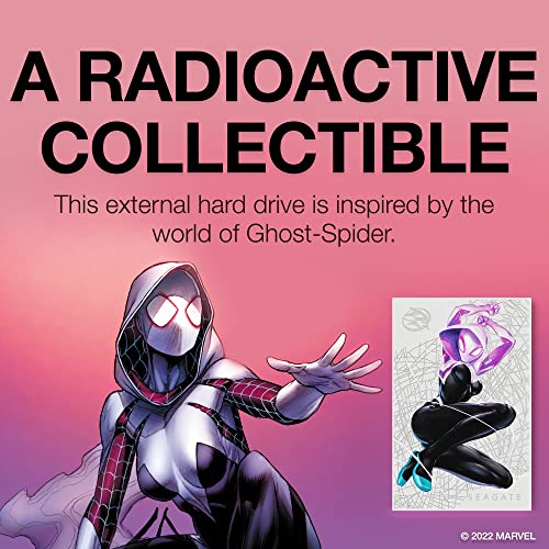 Image of Seagate Ghost-Spider Special Edition FireCuda External Hard Drive 2TB - USB 3.2 Gen 1, Customizable LED RGB Lighting Pink, with 3 Years Rescue Data Recovery Services (STKL2000418)