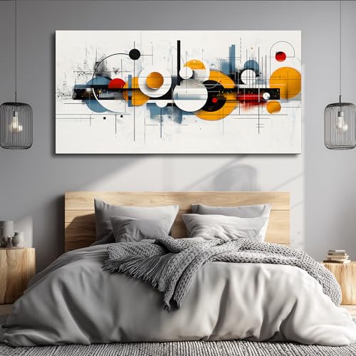 FUHAIHUA Large Wall Decor For Living Room Canvas Wall Art For Office Wall Decorations For Bedroom Abstract Line Pictures Artwork Room Home Decor 24x48 In