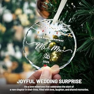 Weddinggiftsforcouplefirstchristmasasmrmrs2024ornamentcrystal3marriedornamentfornewlywedsbridemrmrsgiftbridalshowergiftweddingkeepsakewithgiftbox Urban Country Home Decor Wedding gifts for couple first christmas as mr mrs 2024 ornament crystal 3 married ornament for newlyweds bride mr mrs gift bridal shower gift wedding keepsake with gift box urban country home decor