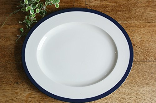 Amazon.co.jp: Crate & Barrel 外側筋目レリーフ 太目ブルーライン