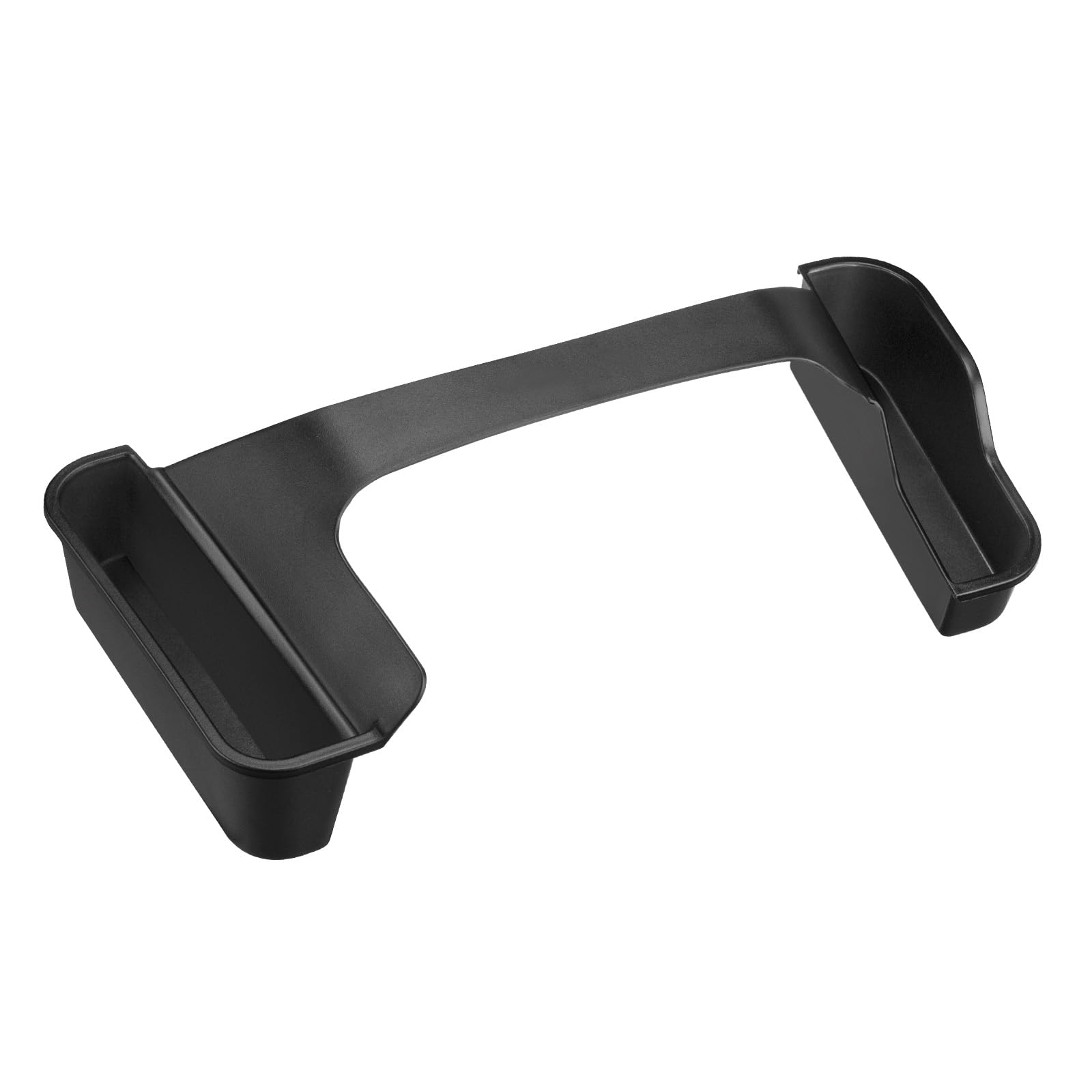 Ecarzo Minimalist Black Bronco Center Console Organizer, 4 Compartments, ABS Material, Over The Door Mount, 12x6x0.1 inches