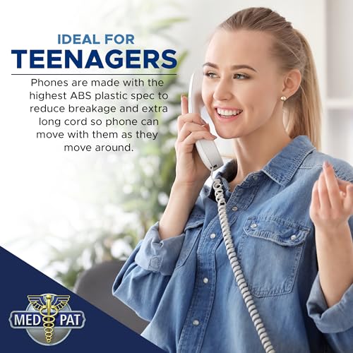 Teléfono con cable Med-Pat T1C modelo clásico con indicador miniatura 5
