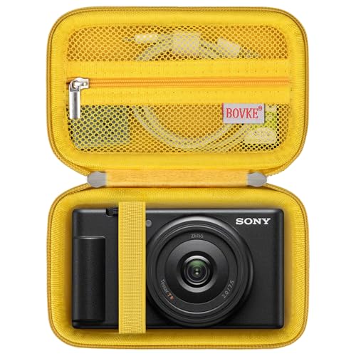 Poche en filet pour câble et étui rigide pour Sony ZV-1 II jaune