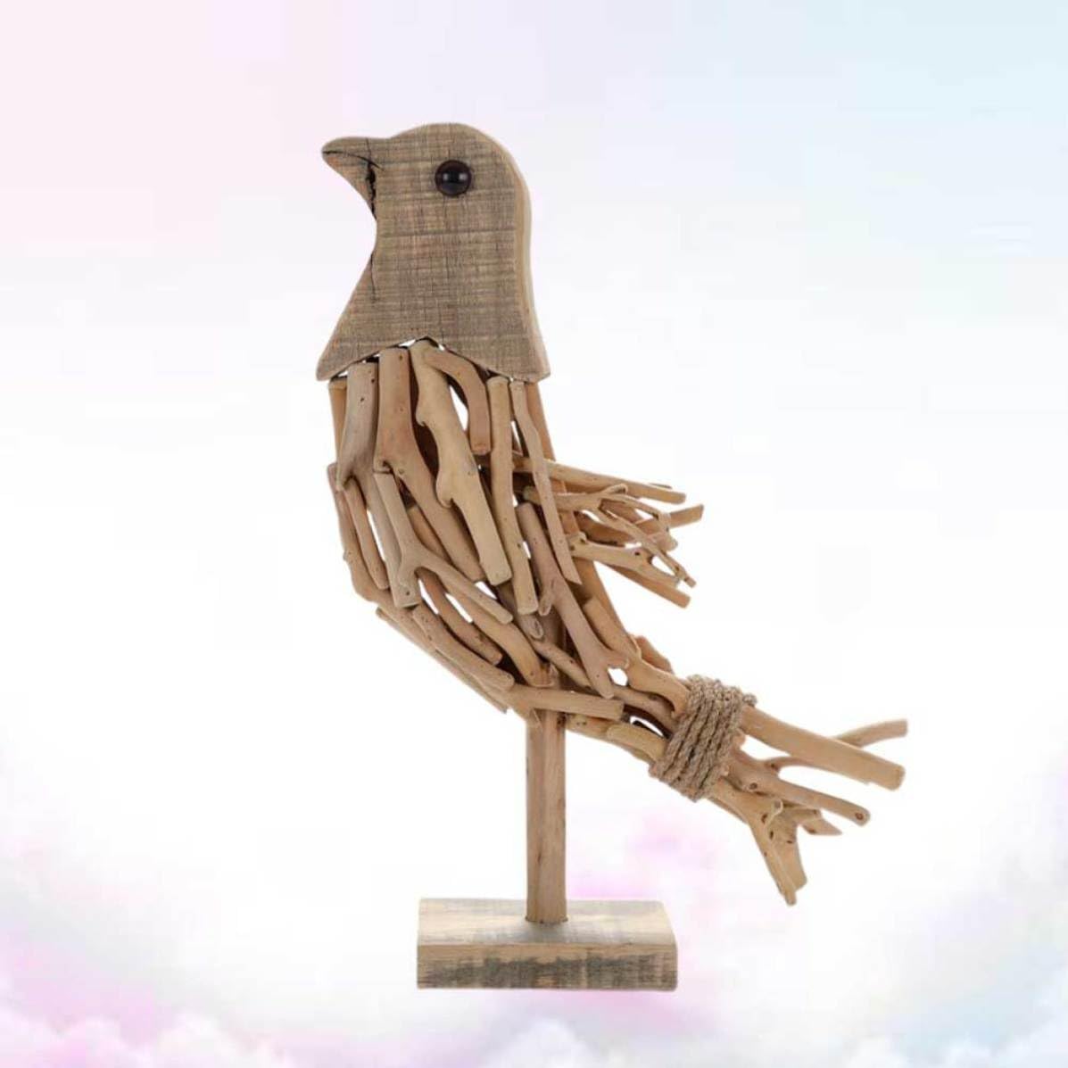 Decorazione in Legno a Forma di Volatile Ornamento Creativo per Casa e Scena Fotografica Artigianale Elegante e Raffinata