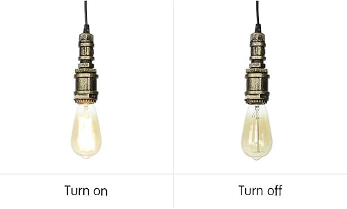 Miniatura 7 de Pack Retro Industrial Light, Steampunk Water Pipe E- Pendant lamp - Decorative Single Hanging, Ceiling Chandelier