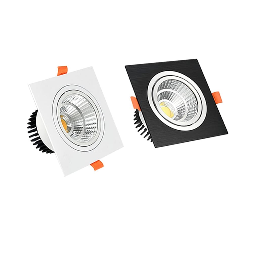 Faretti da soffitto Quadrati a LED da Incasso a soffitto 5W 7W 9W dimmerabili, Illuminazione da soffitto per Interni (10 Pezzi) - 5W dimmerabili - Bianco Freddo