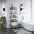 Homfa Industrial Ladder Shelf, 5 Tier Bookshelf Plant Flower Stand Storage Rack Multipurpose Utility Organizer Shelves Wood Look Accent Metal Frame Furniture Home Office
