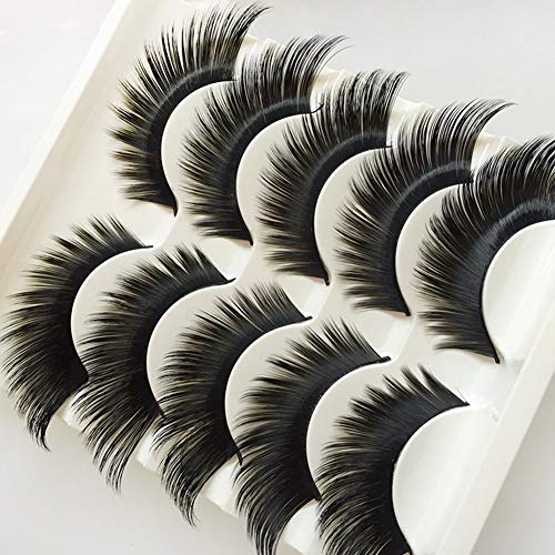 Drag Queen Lashes stage Exaggerated Fancy Dress False Eye Lashes Fluffy Thick Mink Handmade Long Black 10 works - Image 2