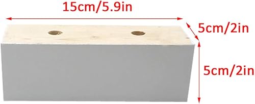 Miniatura 2 de Patas rectangulares elevadas de 2.0 in, bloque de madera maciza, patas de sofá, patas de muebles, patas de mesa de café, patas de cama, patas de