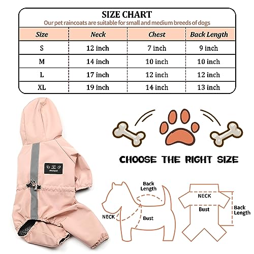 Dog Raincoat Waterproof Dog Rain Jacket with Reflective Strap and Leash Hole Adjustable Pet Water Proof Clothes for Small Dog Windproof Dog Rain Coat Jacket for Puppy Small Medium Dogs Cats Dog Raincoat Waterproof Dog Rain Jacket with Reflective Strap and Leash Hole Adjustable Pet Water Proof Clothes for Small Dog Windproof Dog Rain Coat Jacket for Puppy Small Medium Dogs Cats