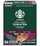 Starbucks Sumatra Single-Origin Coffee K-Cup Pods, Dark Roast Ground Coffee with Earthy & Herbal Fla