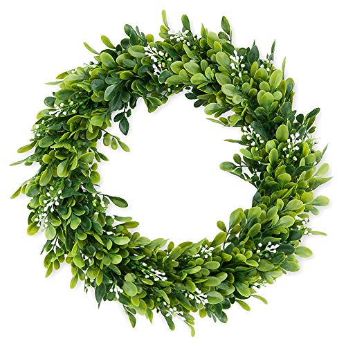 Souarts 14" Eucalyptus-Wreath Artificial Wreath Door Wreath Leaves Wreath Eucalyptus Garland for Home