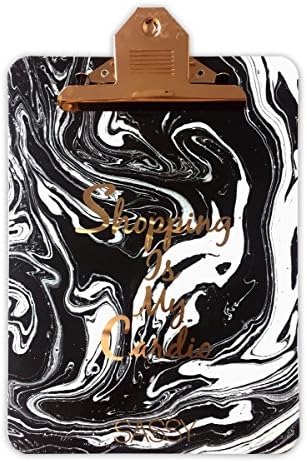 Black and Rose Gold Metal Clipboard Stylish Clipboard A4 9" x 12.5"