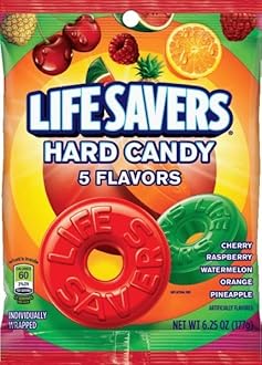 Life Savers 5 Flavors Hard Candy Bag, 6.25 ounce (12 Packs)