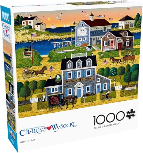 Buffalo Games - Charles Wysocki Witch's Bay - 1000 Piece Puzzle for Adults by Buffalo Games - Used condition - US$11.88