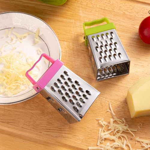 Set de 3 mini ralladores cuadrados de acero inoxidable miniatura 7