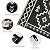 Uphome Outdoor Plastic Straw Rug 6x9 ft, Reversible Waterproof Outdoor Rug Carpet, Black Boho Patio Rug, RV Camping Rug for Outside, Indoor Outdoor Area Rug for Backyard Deck Balcony Picnic, 6'x9'