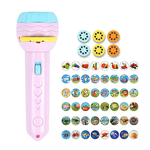 Occitop Flashlight Projector for Kids 3Pack Childrenâ€™S Projector Flashlight Slide Projector Flashlight Light Toy Slide Flashlight Lamp Animal Pattern Interactive Toy for Kids