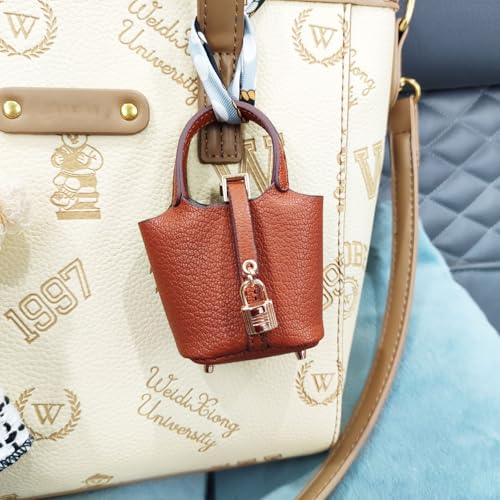 Image of Bag Charm for Handbags Decoration,Mini Leather Bag Keychain,Fashion KeyChain Accessory For Handbags Purse
