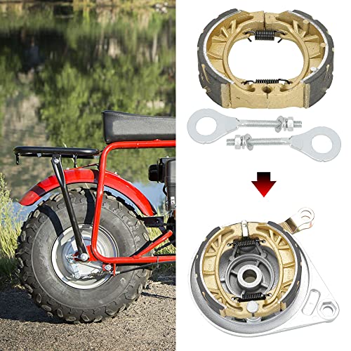 Image of GREHUA Mini Bike Brake Shoes & Chain Adjuster Kit Compatible with Coleman CT200U CT200U-EX BT200X Massimo Baja Warrior MB165 MB200 Predator 212cc 196cc 6.5hp GY6 49cc 50cc Chinese Scooter Moped Parts