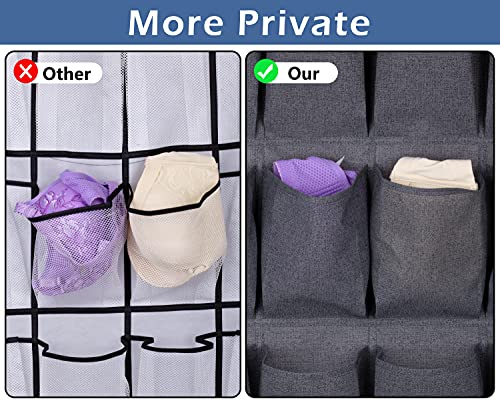 Misslo Sturdy Fabric Hanging Shoe Organizer Over The Door Shoe Rack 24 Large Pockets Closet Holder Hanger Storage With 4 Metal Hooks For Men Sneakers Women High Heels Slippers #TOP2
