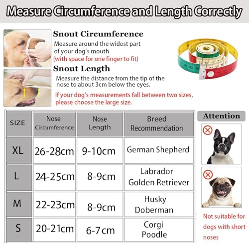 Diketone Hunde Maulkorb, Prevent Fressen/Kauen/Beißen, Atmungsaktiv Reflektierende Einstellbare Maulkorb Große Hunde(Black-XL)