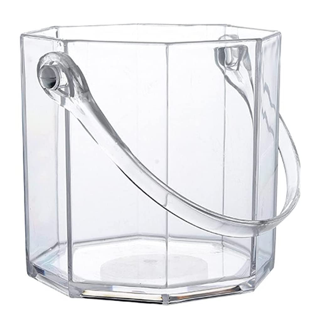 Cubo Hielo Cubo de Hielo champán Vino Cerveza Bebidas Cubo acrílico Transparente bañera portátil Bebida con Mango for la Herramienta Bar Suministro (Color: a) Accesorios Barra(C)